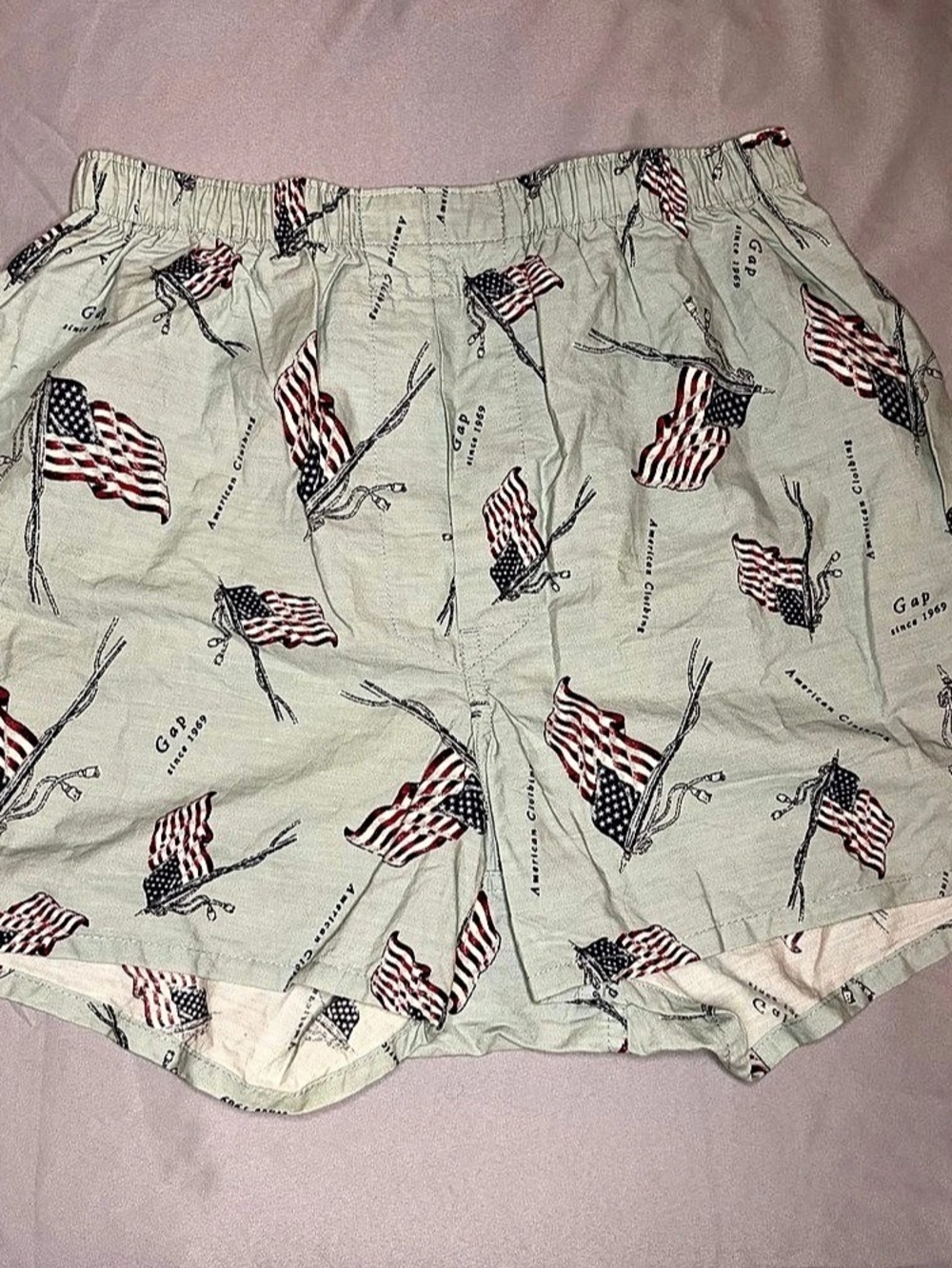 GAP American Flag Print Boxer Shorts Men's Cotton Medium